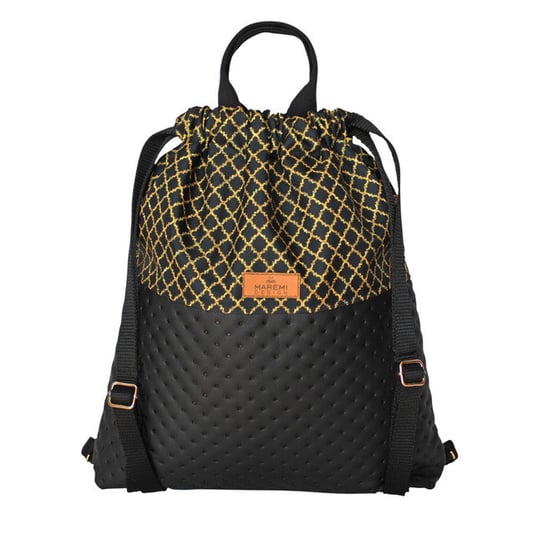 Maremi, worek - plecak, złote maroko, czarny MAREMI Design