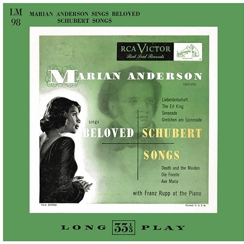 Marian Anderson Sings Schubert & Schumann Songs Marian Anderson