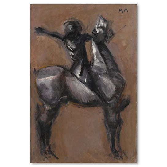 Marino Marini, jeździec na koniu brązowy - plakat 61x91 DEKORAMA