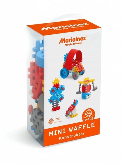 Marioinex, klocki konstrukcyjne Mini Waffle, 70 sztuk Marioinex