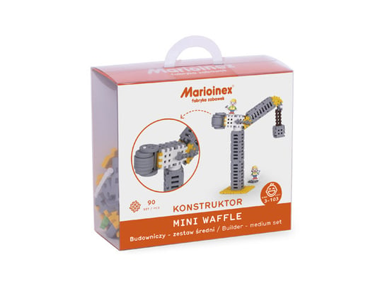 Marioinex, Klocki konstrukcyjne mini waffle Budowniczy blister średni Marioinex