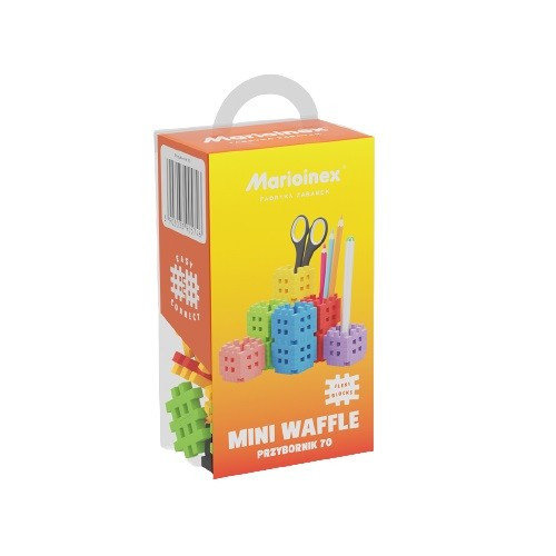 Marioinex, Klocki konstrukcyjne Mini Waffle - przybornik, 70 elementów Marioinex