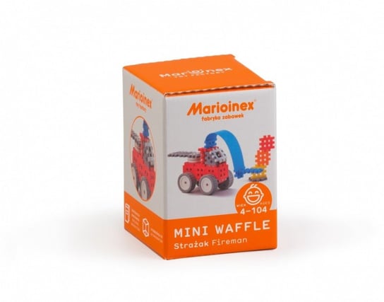 Marioinex, klocki konstrukcyjne Mini Waffle Strażak, zestaw mały Marioinex