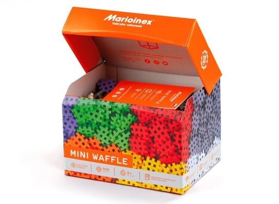 Marioinex Klocki Konstrukcyjne MINI WAFLE 500 elementów klocków waffle Marioinex