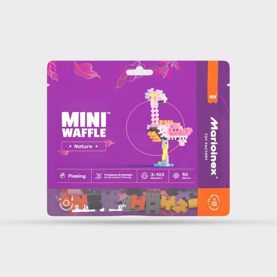 Marioinex, Klocki Mini Waffle Nature - Flaming 50 elementów Marioinex