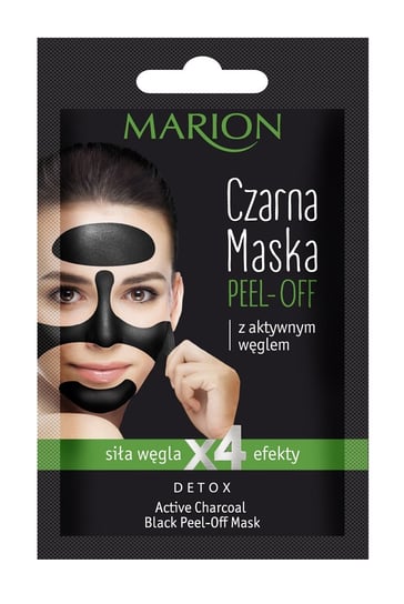 Marion Detox Czarna Maska Peel-Off z aktywnym węglem 6g Marion