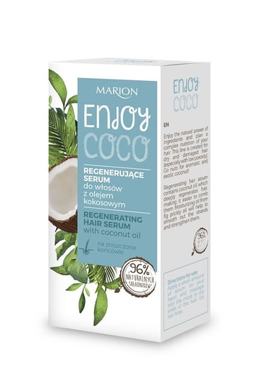 Marion, Enjoy Coco, regenerujące serum do włosów z olejem kokosowym, 50 ml Marion
