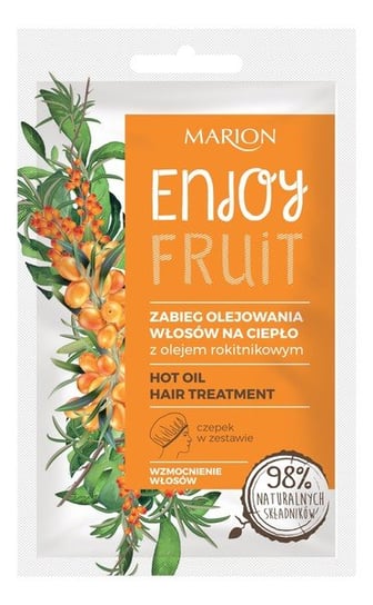 Marion, Enjoy Fruit, zabieg olejowania włosów na ciepło z olejem rokitnikowym, 20 ml Marion