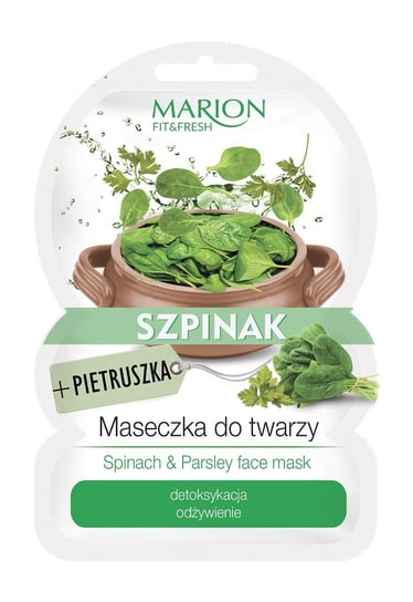 Marion, Fit & Fresh, maseczka detoksykująca do twarzy szpinak + pietruszka, 9 g Marion