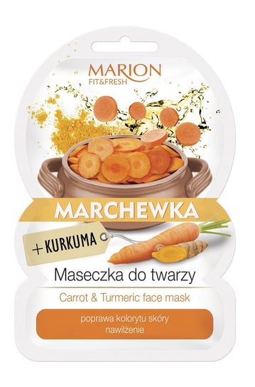 Marion, Fit & Fresh, maseczka poprawiająca koloryt do twarzy marchewka + kurkuma, 9 g Marion