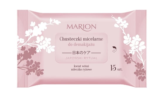 Marion, Japoński Rytuał, chusteczki micelarne do demakijażu, 15 szt. Marion