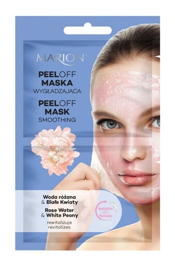 Marion, Maska do twarzy peel-off wygładzająca, Woda Różana & Białe Kwiaty 18ml Marion
