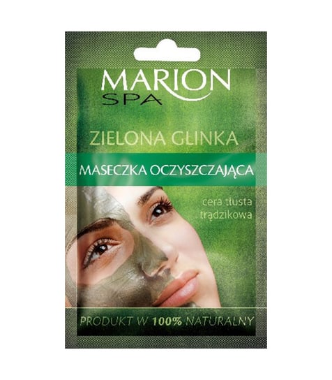 Marion, maska do twarzy z zieloną glinką, 8 g Marion