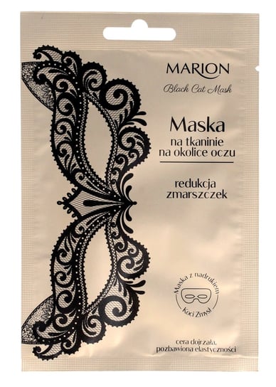 Marion, maska na tkaninie na okolice oczu Black Cat Mask, 1 szt. Marion