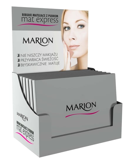 Marion, Mat Express, bibułki matujące z pudrem, 6x100 szt. Marion