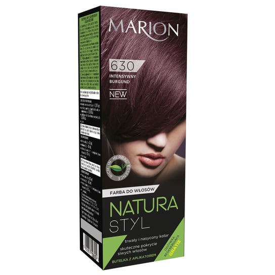 Marion, Natura Styl, farba do włosów 630 Intensywny Burgund, 95 ml Marion