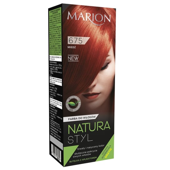 Marion, Natura Styl, farba do włosów 675 Miedź, 95 ml Marion