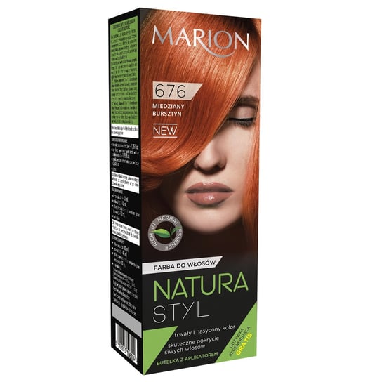 Marion, Natura Styl, farba do włosów 676 Miedziany Bursztyn, 40 ml Marion