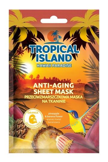 Marion, Tropical Island, maska na tkaninie przeciwzmarszczkowa Hawaii Paradise, 1 szt. Marion