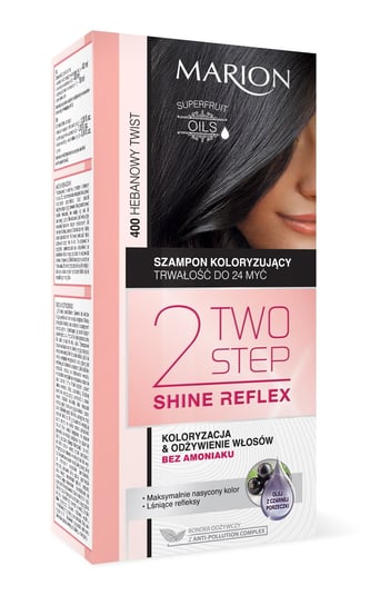 Marion, Two Step Shine Reflex, szampon koloryzujący 400 Hebanowy Twist Marion