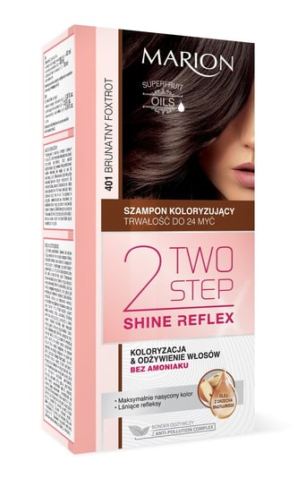 Marion, Two Step Shine Reflex, szampon koloryzujący 401 Brunatny Fokstrot Marion