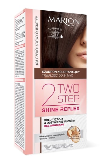 Marion, Two Step Shine Reflex, szampon koloryzujący 403 Czekoladowy Quickstep Marion