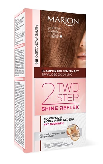 Marion, Two Step Shine Reflex, szampon koloryzujący 405 Kasztanowa Samba Marion