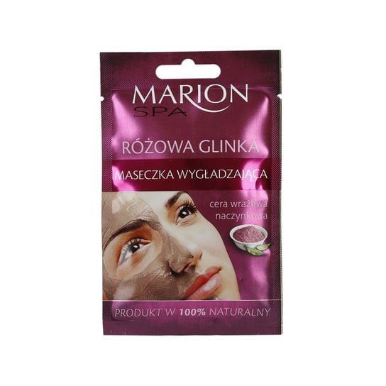 Marion, wygładzająca maska do twarzy z różową glinką, 8 g Marion