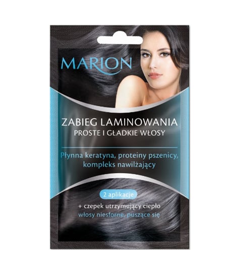Marion, zabieg laminowania do włosów o działaniu silnie nabłyszczającym, 2 szt. + czepek Marion