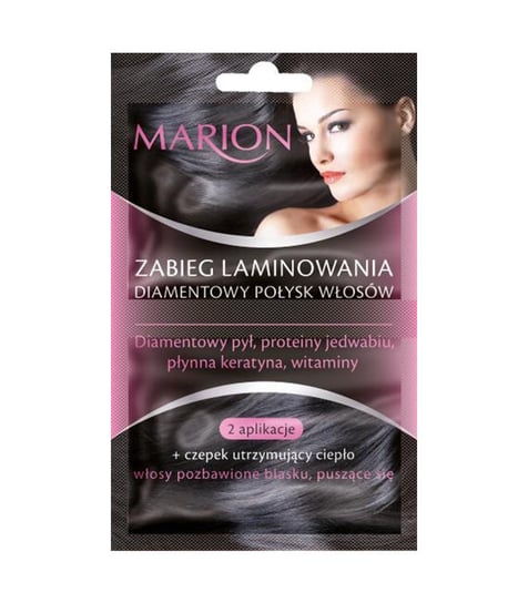 Marion, zabieg laminowania do włosów pozbawionych blasku, 2 szt. + czepek Marion