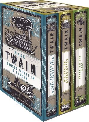 Mark Twain, Grosse Werke in 3 Bänden im Schmuck-Schuber Anaconda
