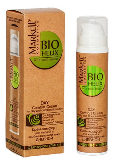 Markell Cosmetics, Bio-Helix, krem z ekstraktem ze śluzu ślimaka do skóry mieszanej i tłustej, 50 ml Markell Cosmetics