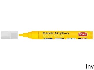 Marker Akrylowy, Fibrowa Końcówka Ścięta 2-5Mm,  Żółty To-402 Toma Toma