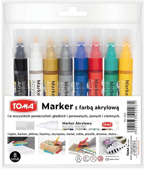 Marker Akrylowy To-402 Srebrny 1 Sztuka Toma Toma