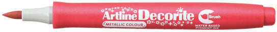 Marker Decorite Brush, metalic czerwony Toma
