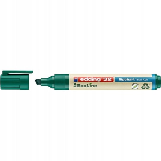 Marker do flipchartów e-32 1-5mm zielony 10szt Edding