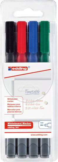 Marker do tablic e-361/4 s 1mm 4szt mix kolorów Edding