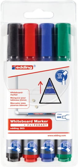 Marker do tablic e-363/4 s 4szt mix kolorów Edding