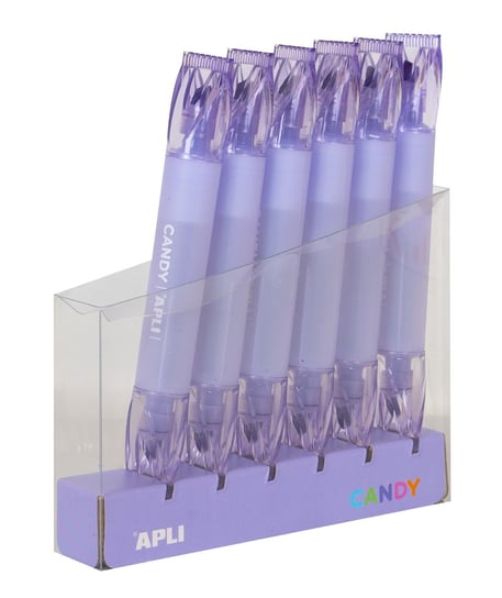 Marker fluorescencyjny z podwójną końcówką Apli Kids - Candy Fioletowy APLI Kids