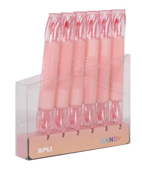 Marker fluorescencyjny z podwójną końcówką Apli Kids - Candy Różowy APLI Kids