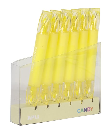 Marker fluorescencyjny z podwójną końcówką Apli Kids - Candy Żółty APLI Kids