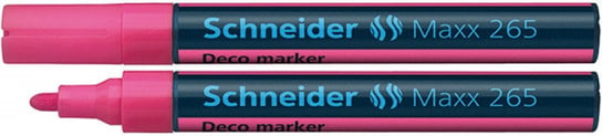 marker kredowy schneider maxx 265 deco, okrągły, 2-3mm, zawieszka, różowy Schneider