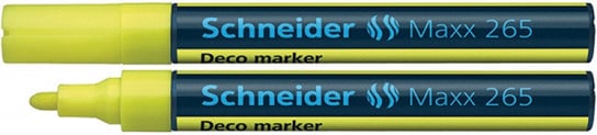 marker kredowy schneider maxx 265 deco, okrągły, 2-3mm, zawieszka, żółty Schneider