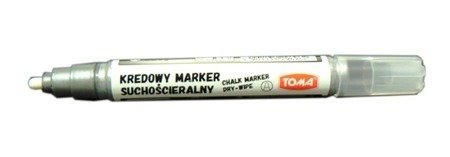 Marker kredowy, suchościeralny, 4.5 mm TOMA srebrny Toma