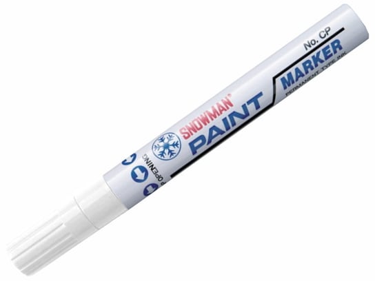 Marker olejowy Snowman gruby 1,5-3mm biały SNOWMAN