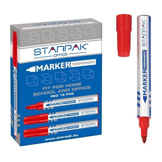 Marker perman. okr. czerwony p12 STARPAK, cena za 1szt. (230995) Starpak