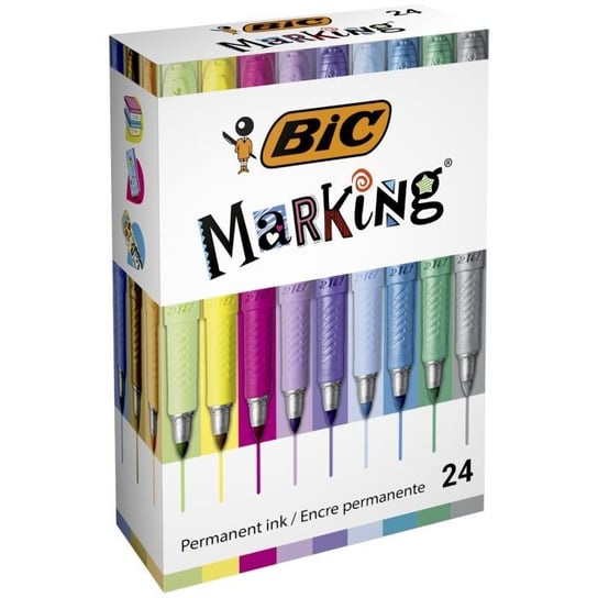 Marker Permanentny Okrągły Bc Marking Mix Kolor Pud A 24 Bic 992731 BIC