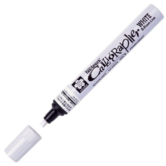Marker permanentny, Sakura Pen-Touch Calligrapher, biały, Medium 5,0 mm BRUYNZEEL