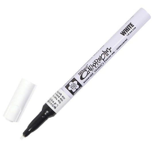 Marker permanentny, Sakura Pen-Touch Calligrapher, Fine, biały, 1,8 mm BRUYNZEEL