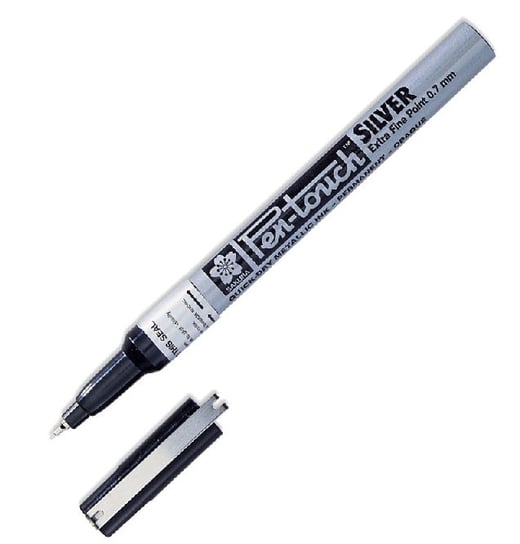 Marker permanentny Sakura Pen-Touch Extra Fine, srebrny, 0,7 mm BRUYNZEEL